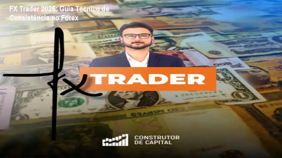 Imagem ilustrativa do curso FX Trader 2025 mostrando análise macroeconômica e fluxo de ordens no Forex