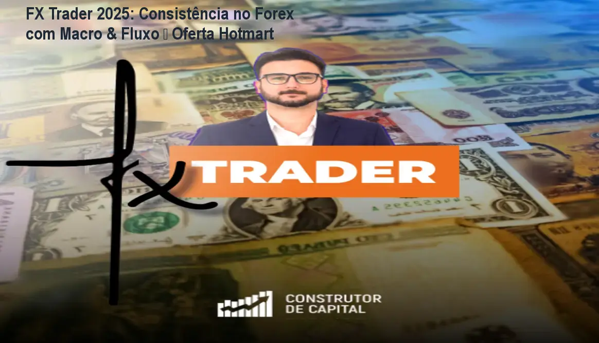 fx trader 2025 macro fluxo consistencia FX Trader 2025: Consistência no Forex com Macro & Fluxo – Oferta Hotmart Tela do curso FX Trader 2025 mostrando análise macro e fluxo de ordens para melhorar a consistência no Forex