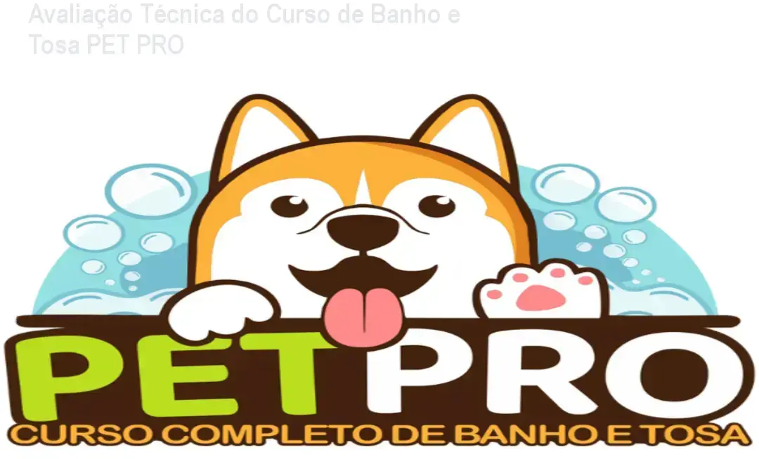 Imagem ilustrativa do Curso de Banho e Tosa PET PRO mostrando aulas práticas e certificado digital