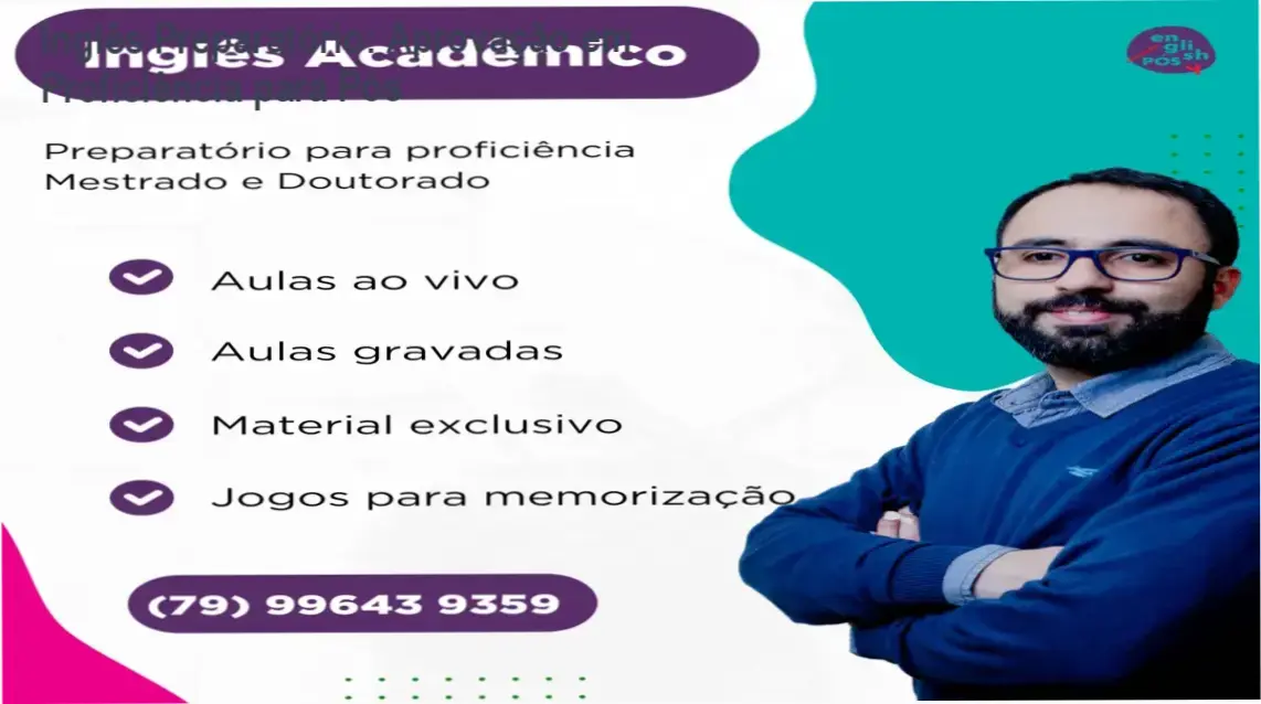 Imagem ilustrando o curso online Inglês Preparatório para aprovação em exames de proficiência de mestrado e doutorado