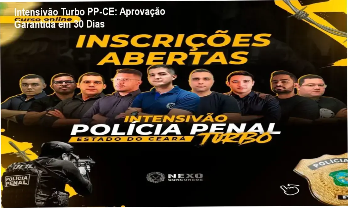 Capa do Intensivão Turbo da Nexo Concursos para o concurso Polícia Penal do Ceará