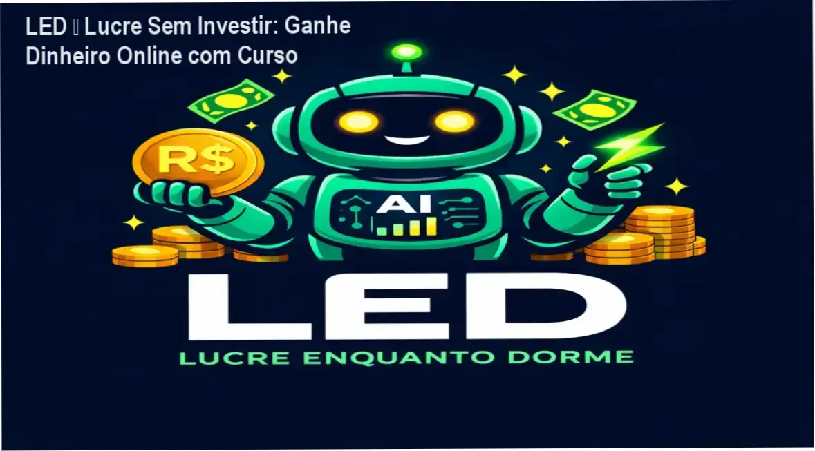 Análise técnica do curso LED – Lucre Sem Investir mostrando prós, contras e veredito final