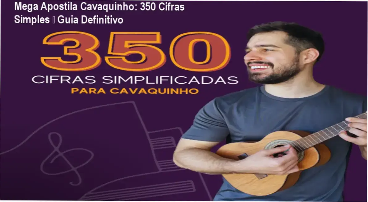 Capa da Mega Apostila de Cifras Simplificadas para Cavaquinho de Victor Cazzoli