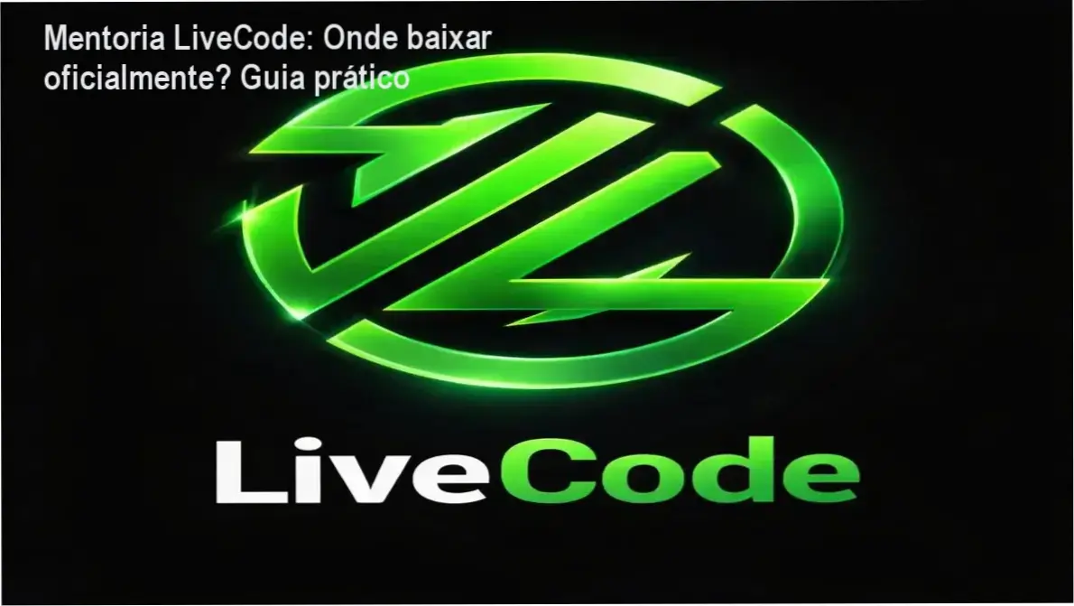 Captura de tela mostrando a página oficial de download da Mentoria LiveCode