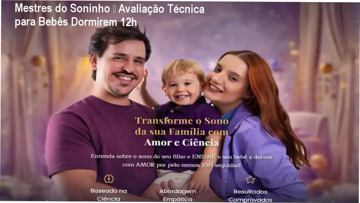 Imagem promocional do curso Mestres do Soninho mostrando tranquilidade familiar