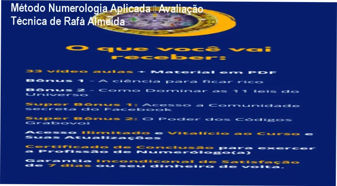 Método Numerologia Aplicada de Rafà Almeida – análise completa e avaliação técnica