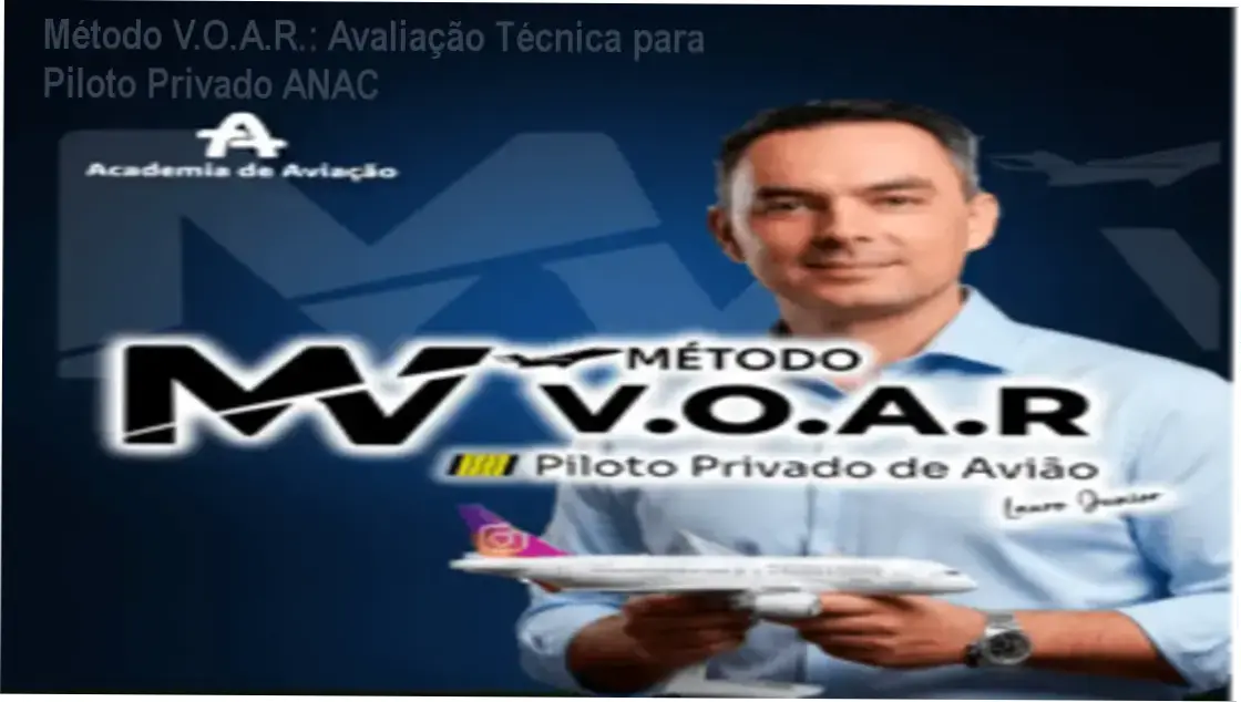 Imagem ilustrando o Método V.O.A.R. com foco na preparação para a prova teórica da ANAC