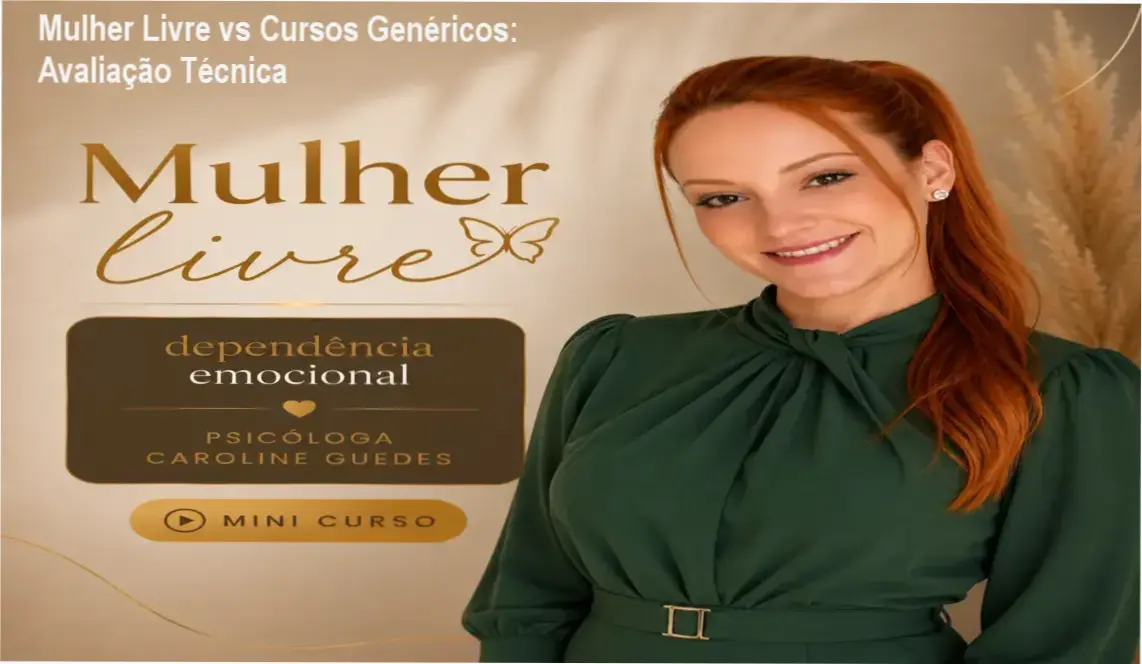 Comparativo visual entre o curso Mulher Livre e outros cursos de desenvolvimento pessoal