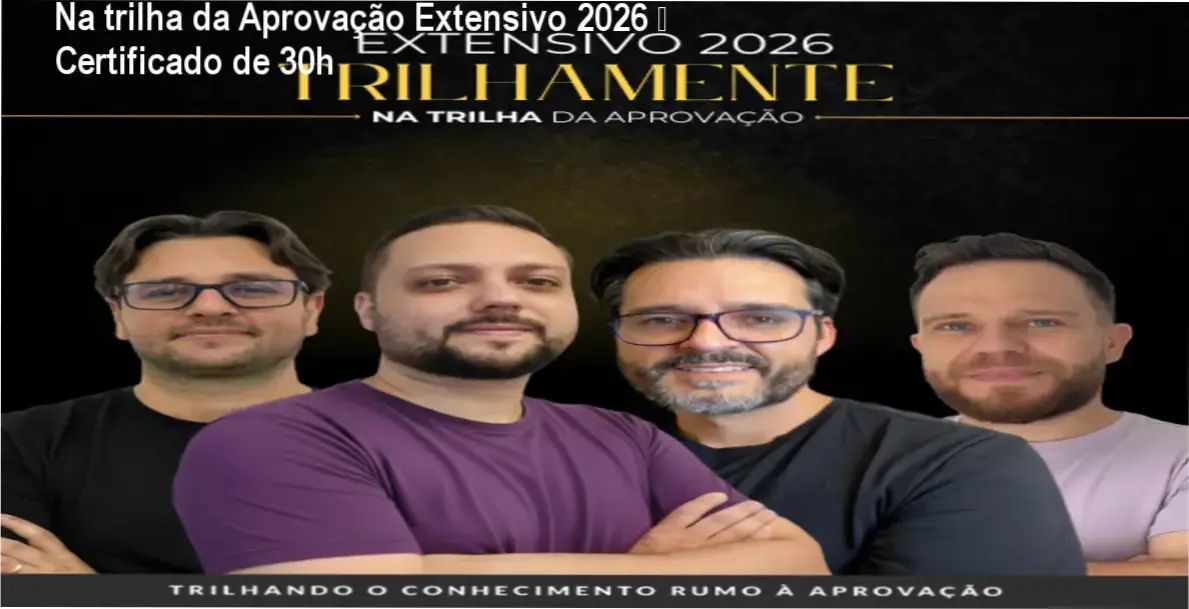 Professor JV – Na trilha da Aprovação Extensivo 2026 – certificado de 30h