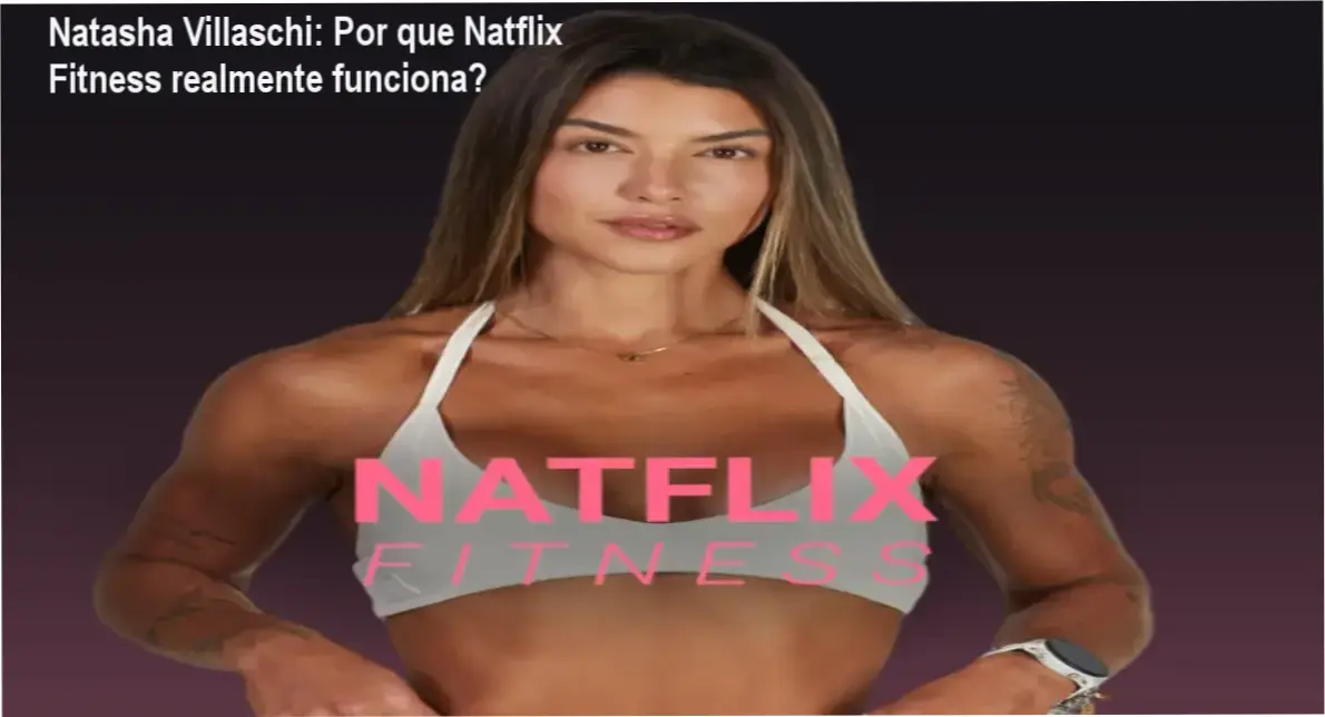 Natasha Villaschi apresentando a plataforma Natflix Fitness para mulheres