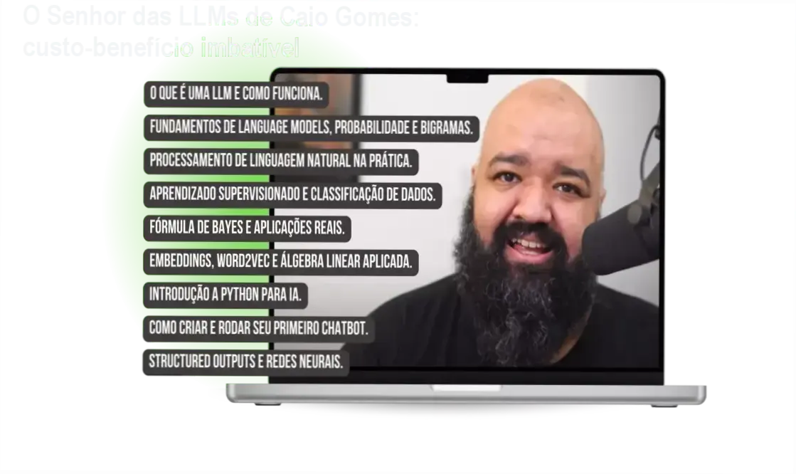 O Senhor das LLMs de Caio Gomes – garantia de reembolso de 7 dias