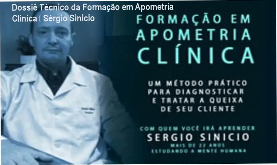 Capa promocional da Formação em Apometria Clínica de Sérgio Sinicio com selo de cupom de desconto