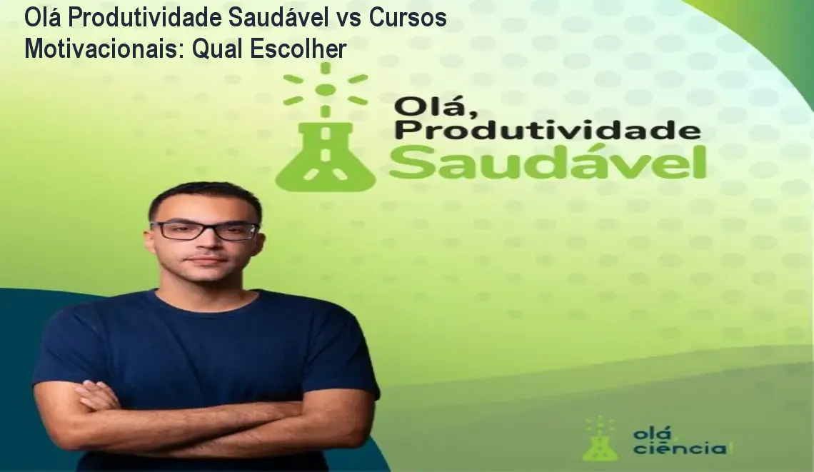 Imagem ilustrando o curso Olá Produtividade Saudável mostrando foco, organização e saúde mental em uso real