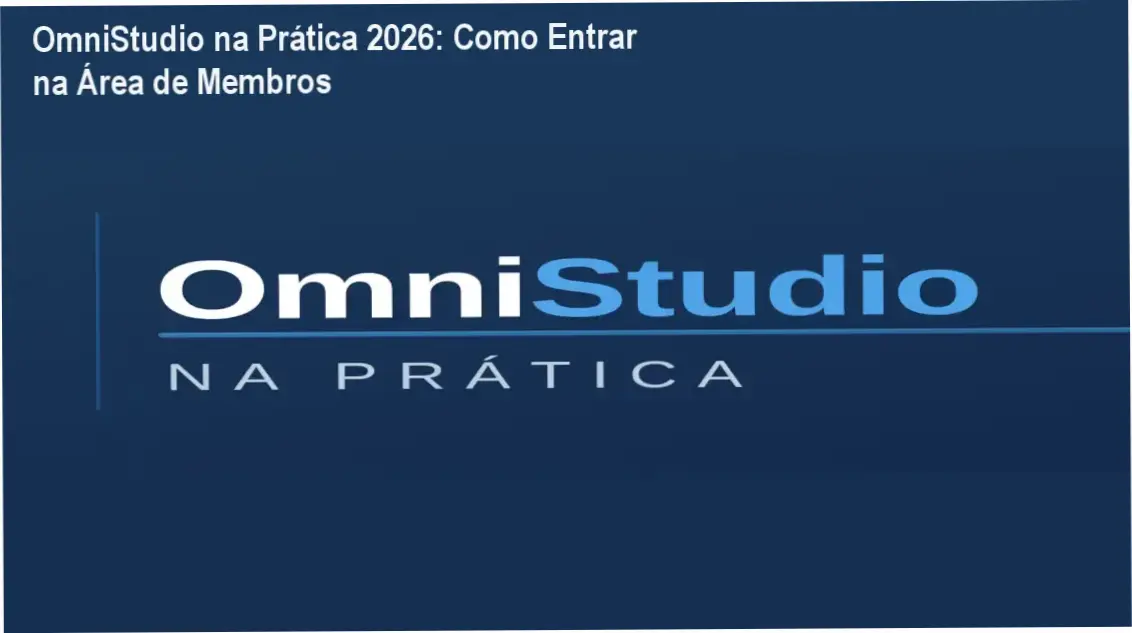 OmniStudio na Prática 2026 – Monique login na área de membros da plataforma do aluno