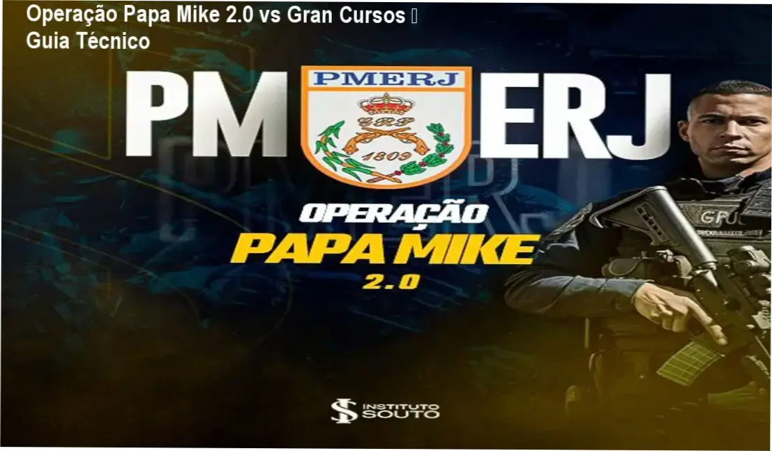 Operação Papa Mike 2.0 do Prof. Ismael Souto comparado a Gran Cursos e alternativas