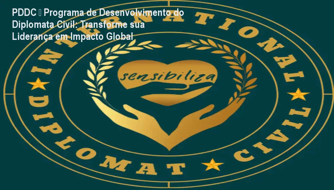 Participante recebendo credencial de Diplomata Civil Internacional no programa PDDC da Sensibiliza