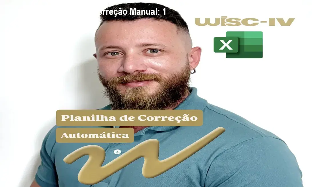 Planilha de Correção Automática do WISC‑IV exibindo resultados instantâneos e precisos
