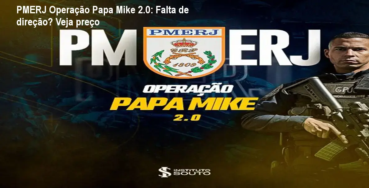 Imagem do curso Operação Papa Mike 2.0 da PMERJ mostrando preço promocional
