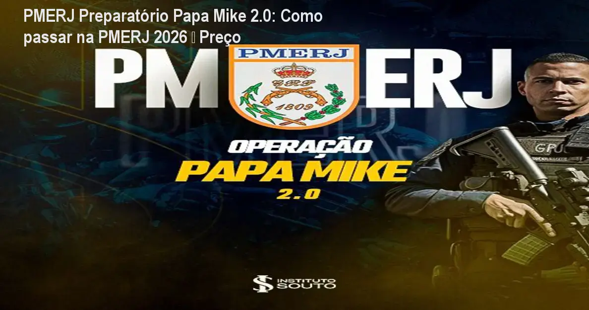 Imagem do curso PMERJ Preparatório Operação Papa Mike 2.0 com foco no edital verticalizado