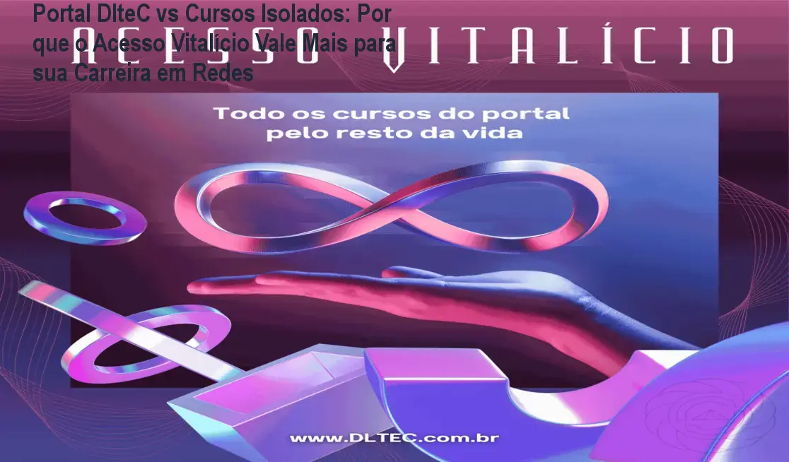 portal dltc acesso vitalicio cursos redes beneficio Portal DlteC vs Cursos Isolados: Por que o Acesso Vitalício Vale Mais para sua Carreira em Redes Imagem do Portal DlteC mostrando a tela de acesso vitalício a cursos de redes e certificações Cisco