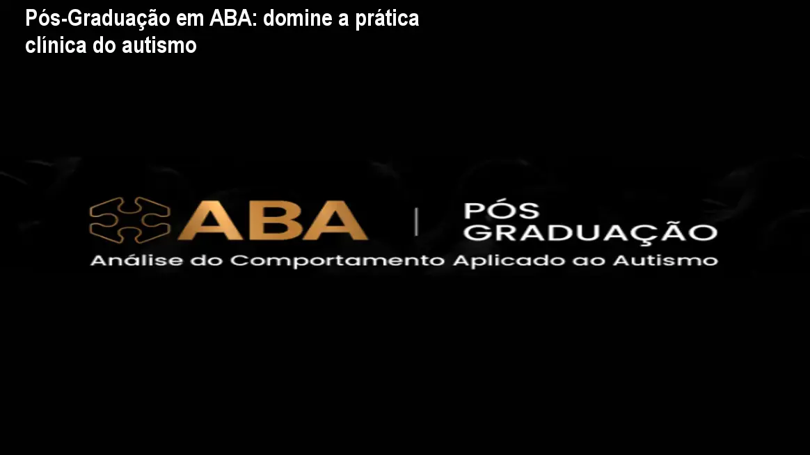 Imagem da capa da Pós-Graduação em ABA da Academia do Autismo mostrando certificado MEC e software clínico