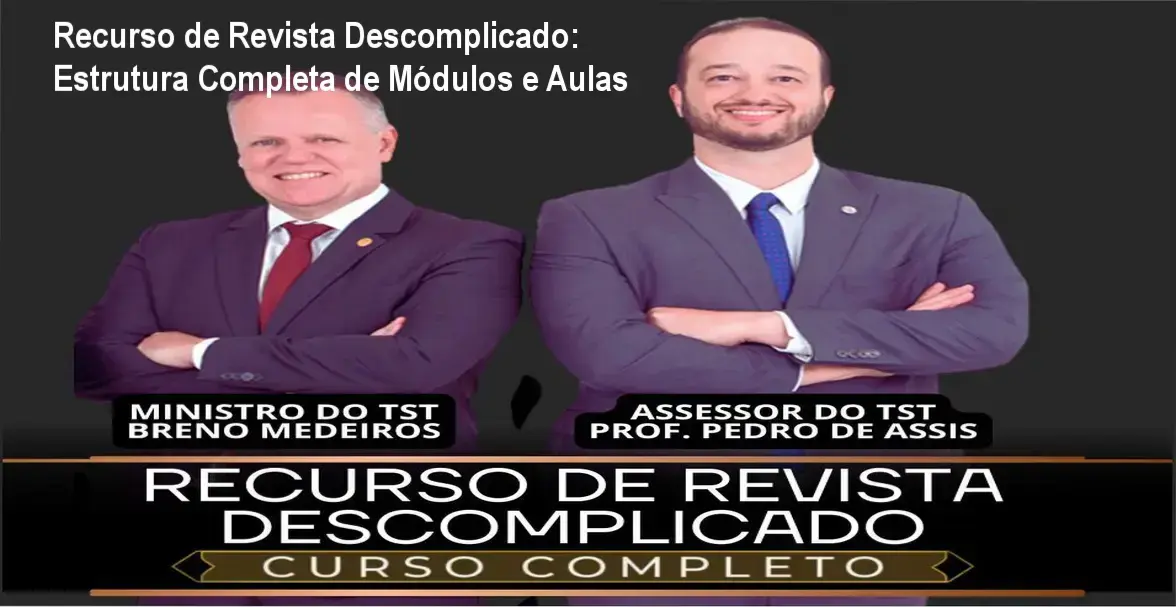 Recurso de Revista Descomplicado módulos, aulas e conteúdo programático