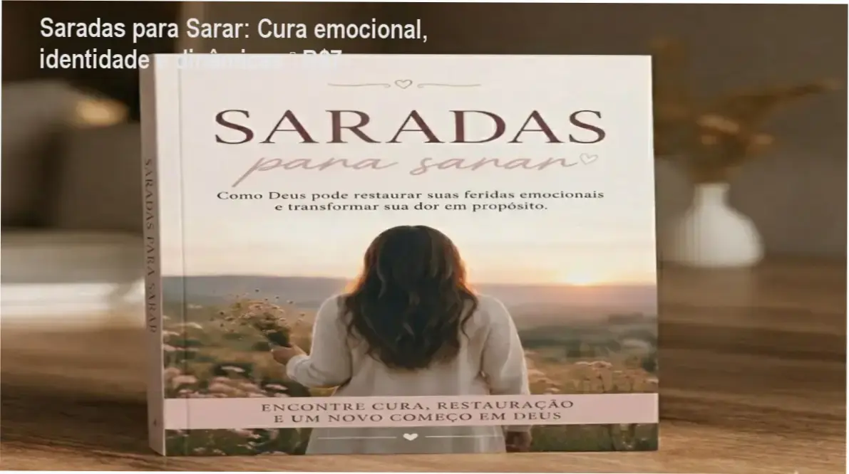Capa do eBook Saradas para Sarar mostrando guia de cura emocional para mulheres cristãs