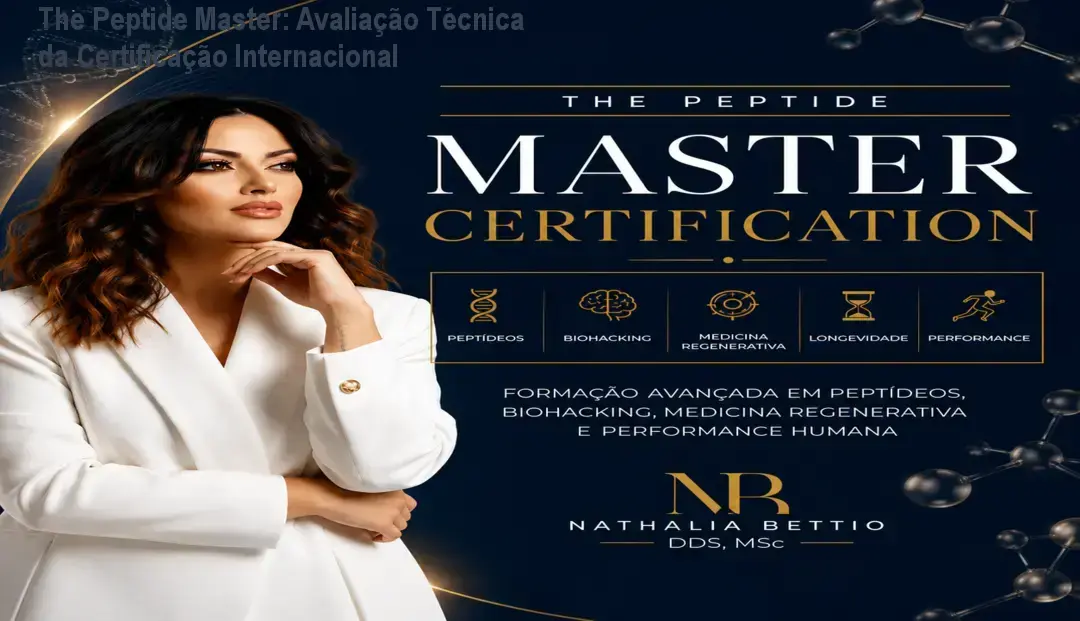 Captura da tela do curso The Peptide Master Certification da Dra. Nathalia Bettio, mostrando aulas avançadas de peptídeos