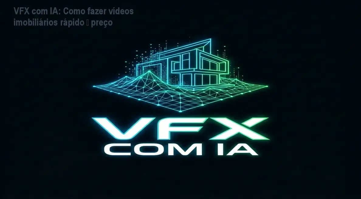 Imagem mostrando a criação de vídeos imobiliários com IA usando VFX em um celular