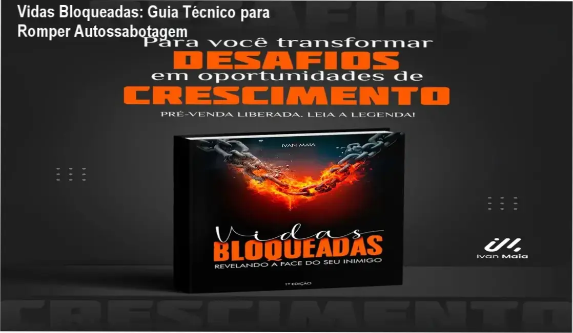 Capa do livro digital Vidas Bloqueadas mostrando a promessa de destravar a vida