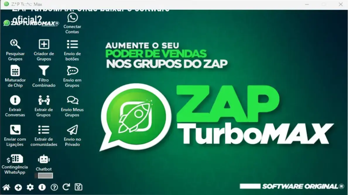 Tela de download oficial do ZAPTurboMAX mostrando a página de compra