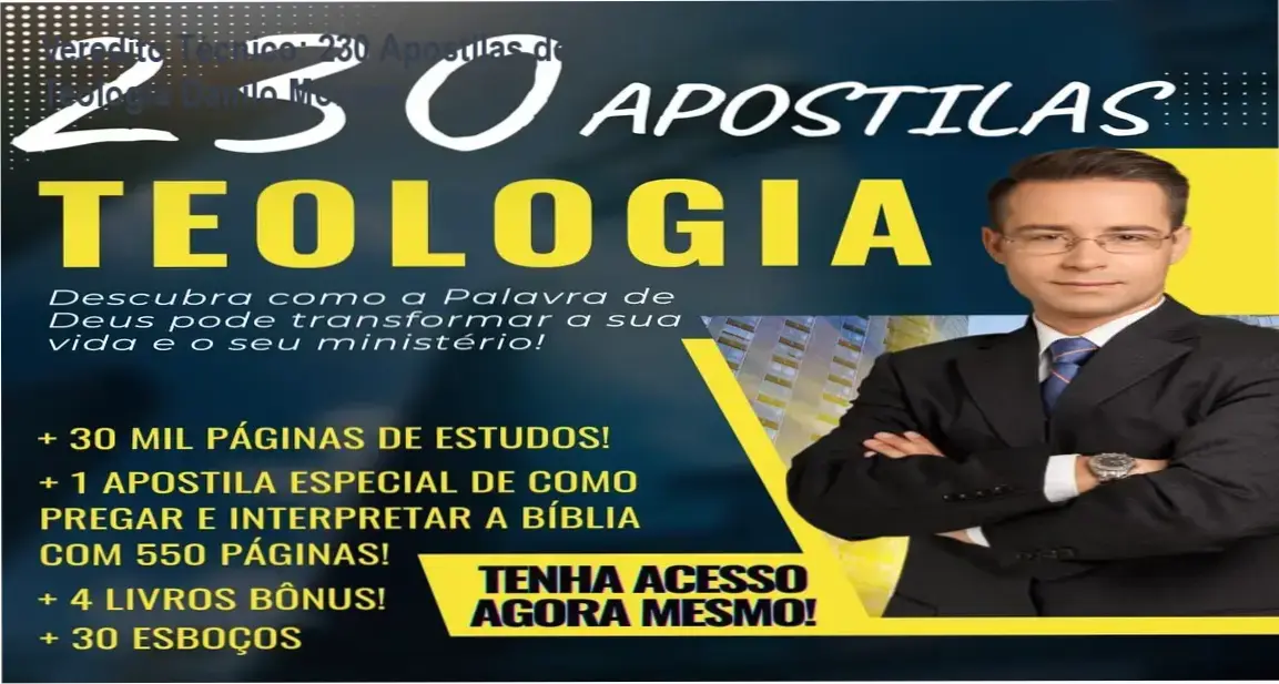 Conjunto de apostilas de teologia em PDF do Instituto Bereana e Professor Danilo Moraes