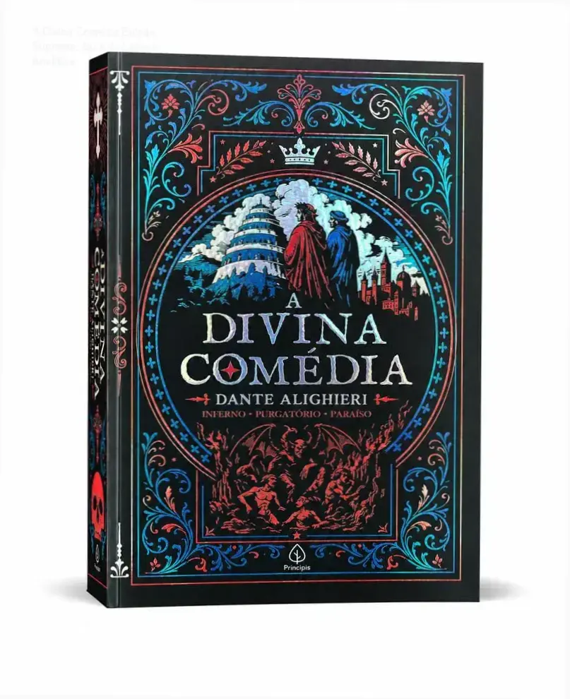 Livro A Divina Comédia Edição Supreme com capa dura e acabamento em relevo