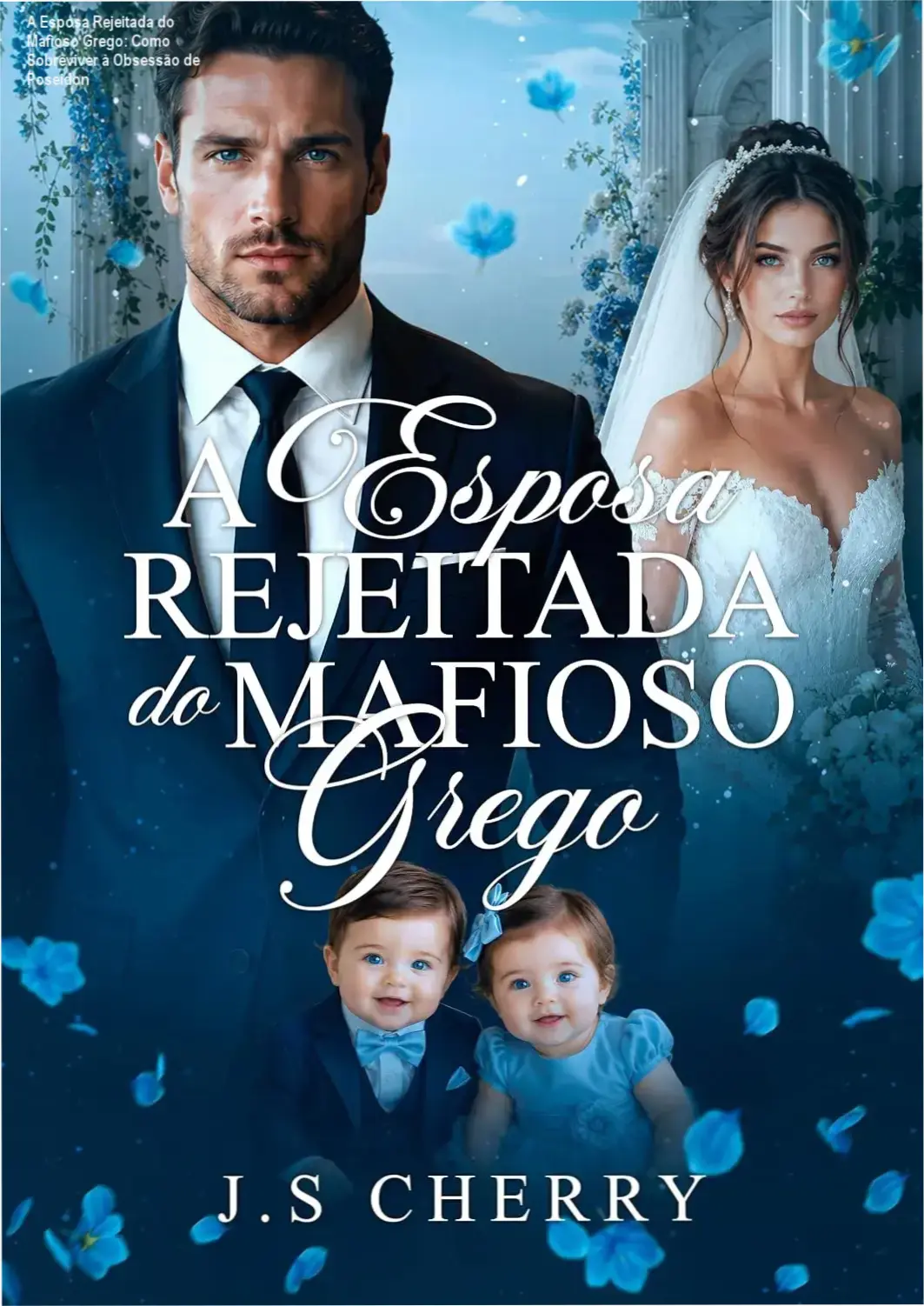 Capa do eBook A Esposa Rejeitada do Mafioso Grego mostrando atmosfera sombria de máfia grega e romance dark romance