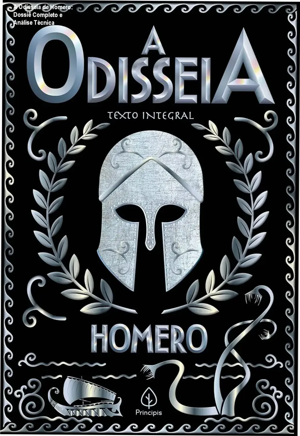 Capa do livro A Odisseia de Homero ilustrando a jornada épica de Ulisses