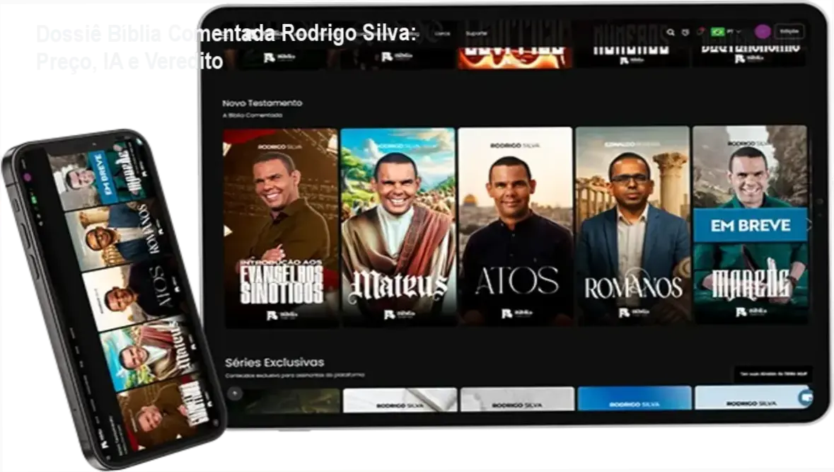 Bíblia Comentada Rodrigo Silva bastidores funcionamento app e IA