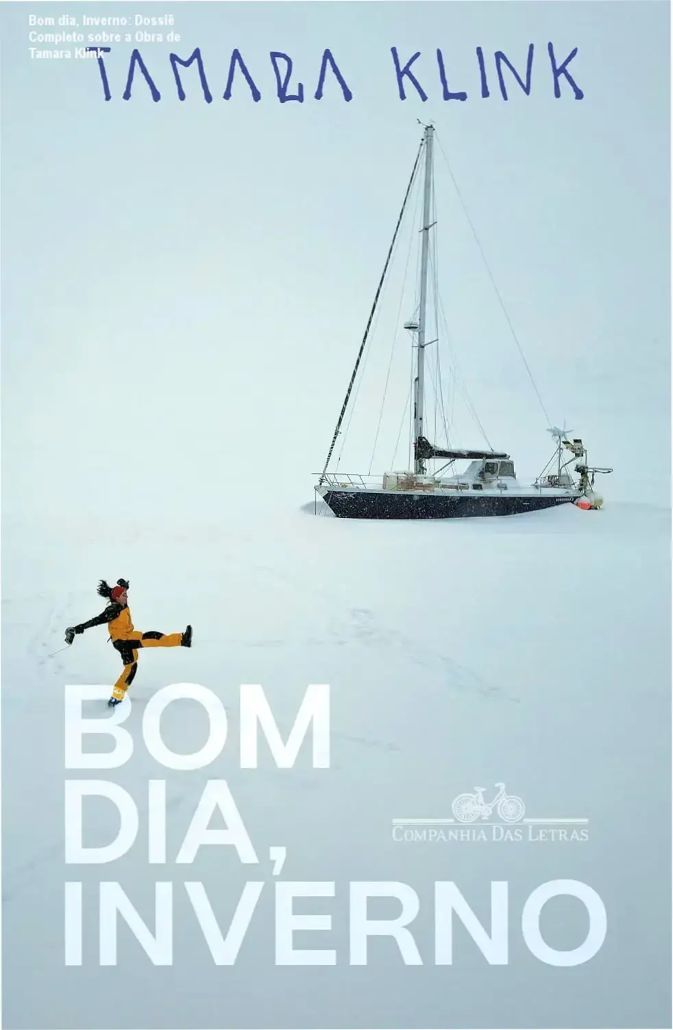 Capa do livro Bom dia, inverno de Tamara Klink representando a imensidão do Ártico