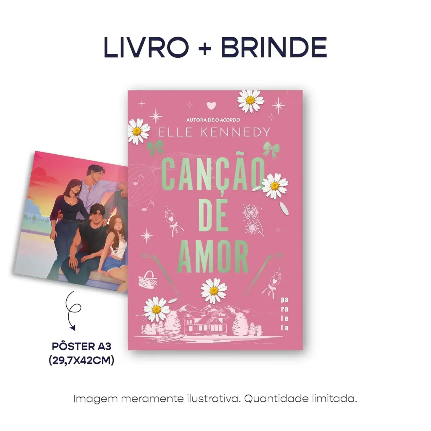 cancao de amor elle kennedy com poster Canção de Amor – Elle Kennedy: Pré-venda com Oferta Exclusiva Capa do livro Canção de Amor de Elle Kennedy com pôster exclusivo