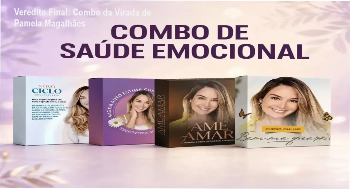 Representação visual do Combo da Virada de Pamela Magalhães focado em transformação pessoal e autoestima