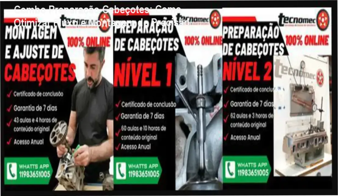 combo preparacao cabecotes tecnomec tiago jorge fluxo montagem Combo Preparação Cabeçotes: Como Otimizar Fluxo e Montagem de Precisão Tiago Jorge ensinando preparação de cabeçotes com bancada de fluxo e ferramentas de usinagem multiângulos na plataforma Tecnomec