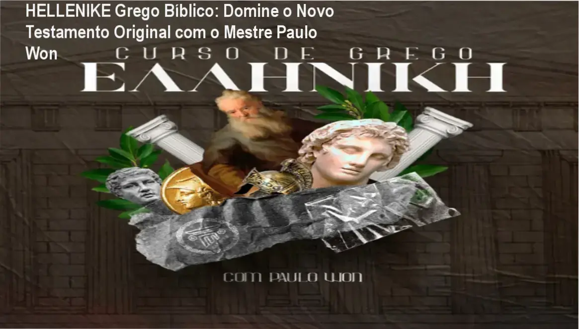Professor Paulo Won ensinando grego bíblico utilizando livros antigos em ambiente de aula tradicional