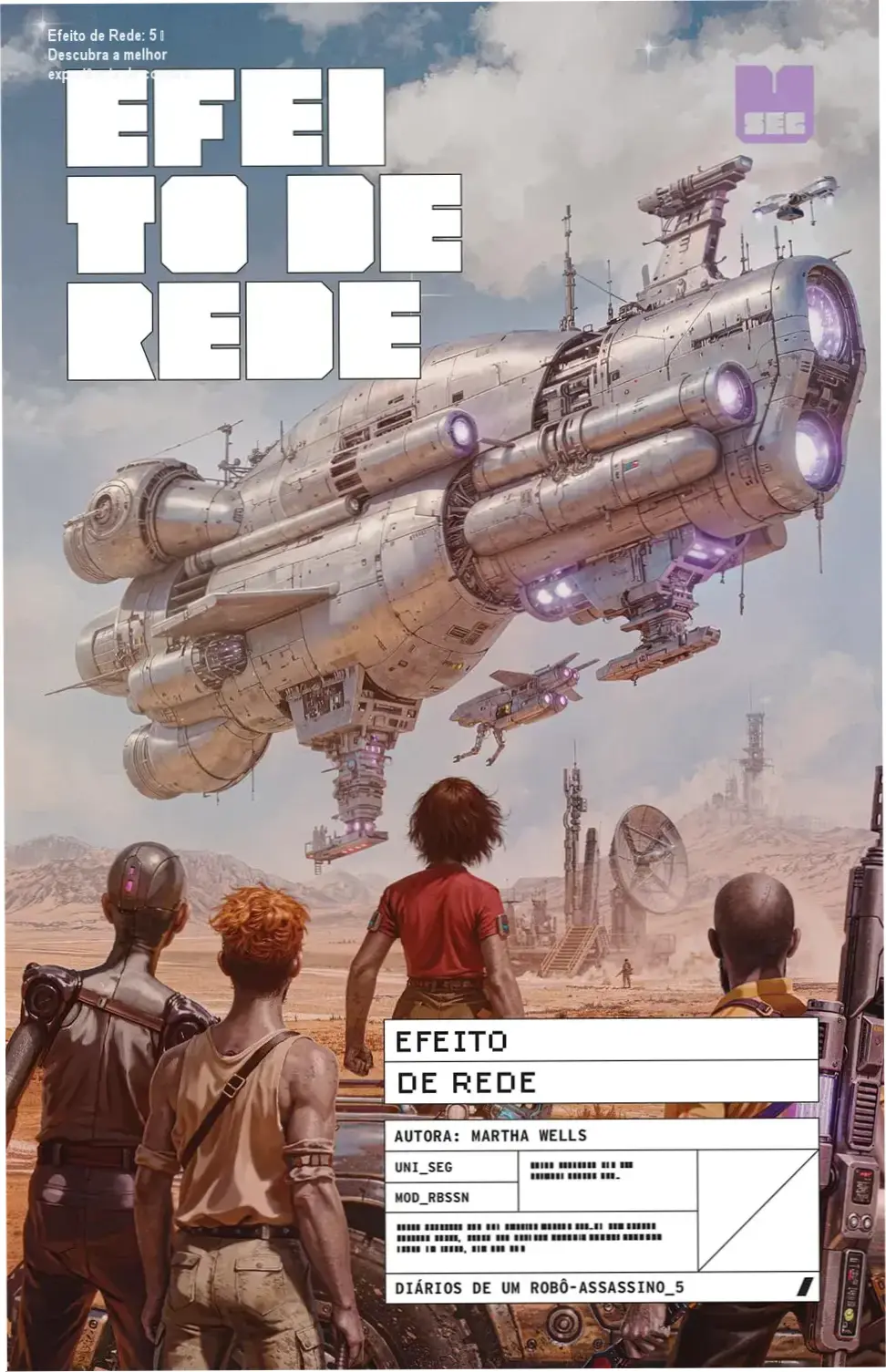 Capa da edição física de "Efeito de Rede: 5" em formato brochado, com destaque ao título e ao artwork de Pedro Henrique Ferreira