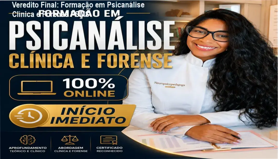 Interface do curso de Formação em Psicanálise Clínica e Forense da PSMS Treinamentos