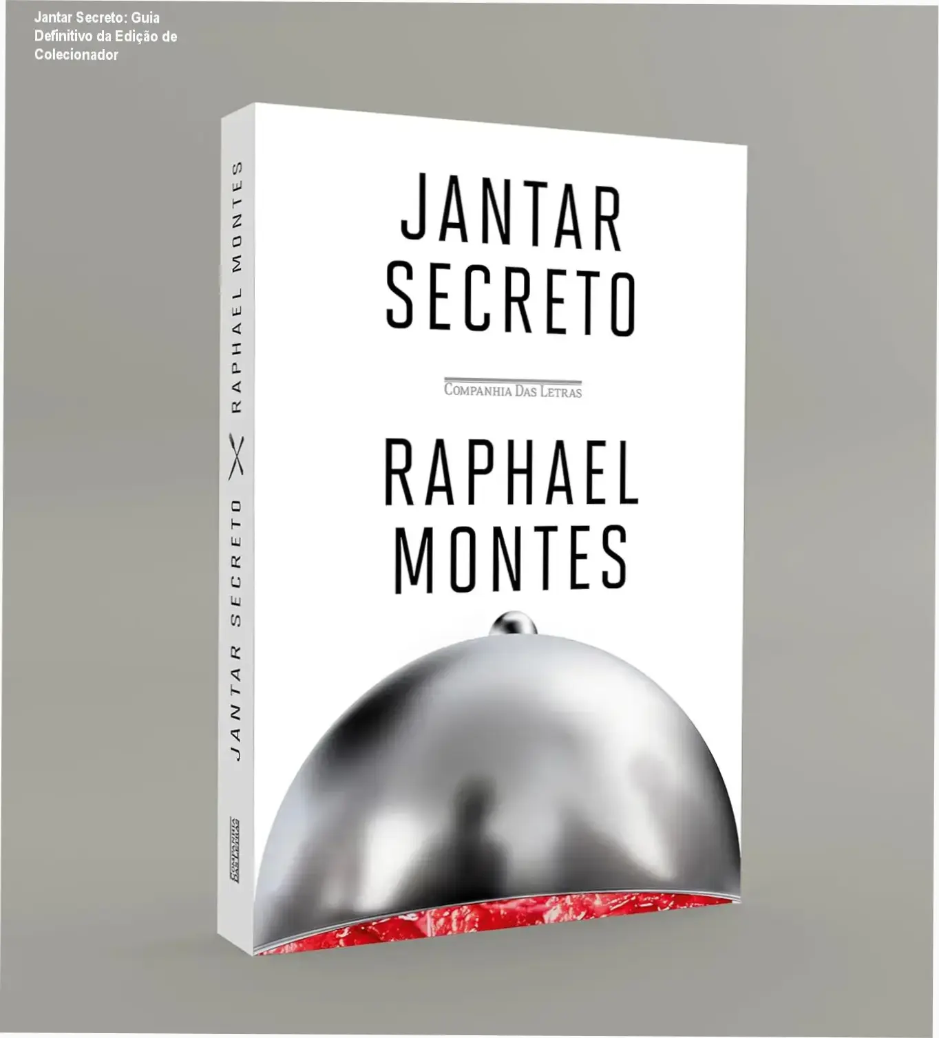 Livro Jantar Secreto edição de colecionador de Raphael Montes com capa dura e corte pintado