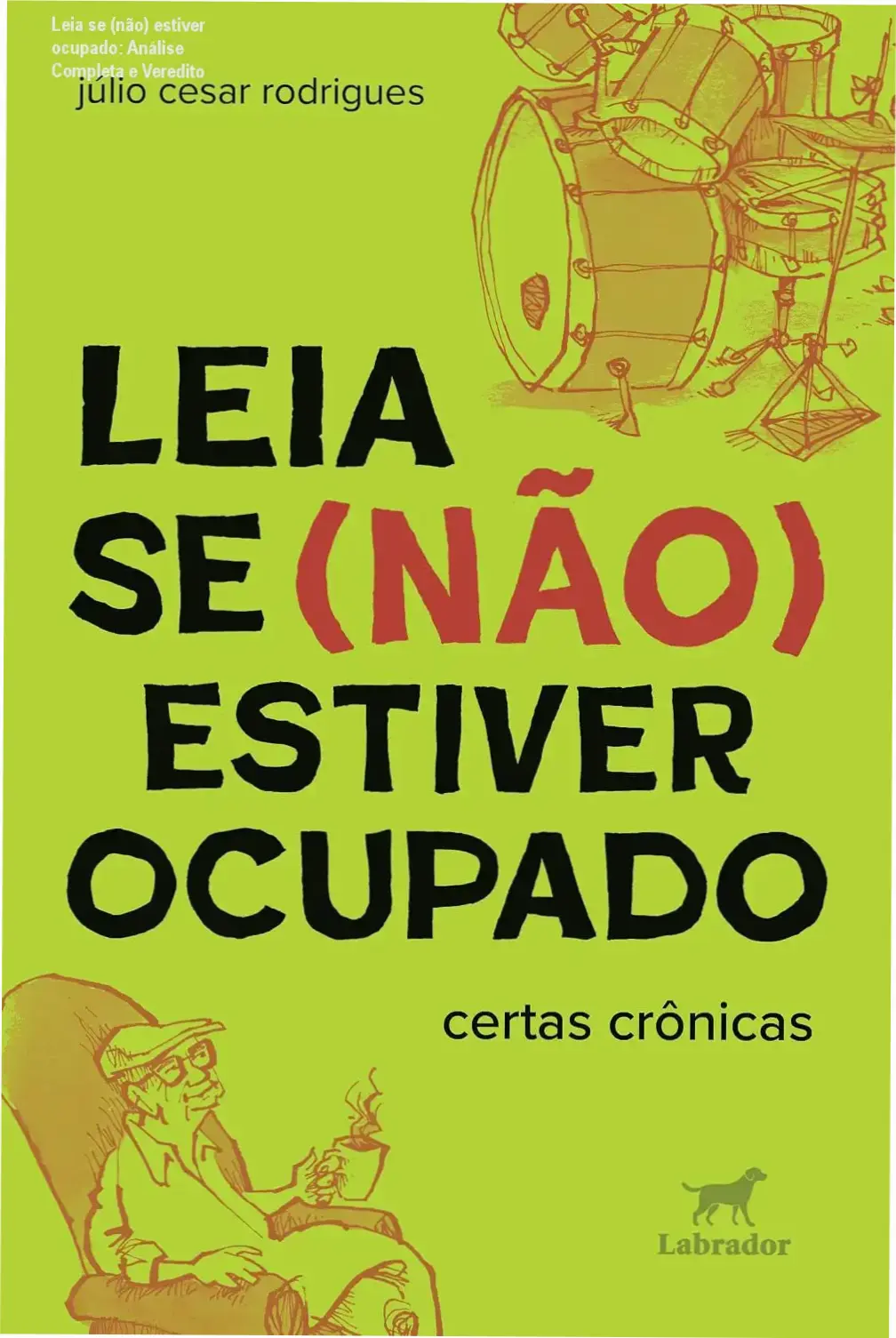 leia se nao estiver ocupado julio cesar rodrigues cronicas capa Leia se (não) estiver ocupado: Análise Completa e Veredito Capa do livro Leia se (não) estiver ocupado de Júlio Cesar Rodrigues sobre crônicas do cotidiano