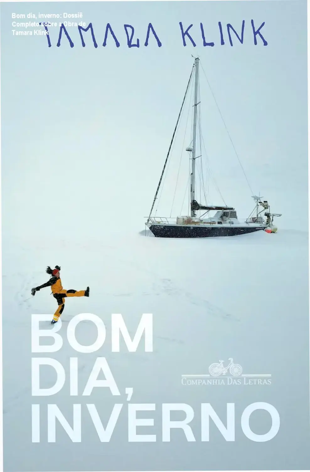 Capa do livro Bom dia, inverno de Tamara Klink detalhando a experiência no Ártico