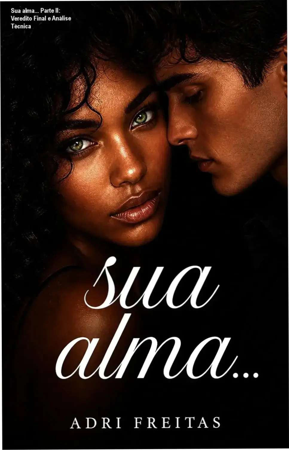 Capa do eBook Sua alma... Parte II de Adri Freitas destacando o casal Mel e Alê