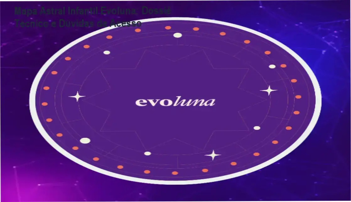 Tela de login do Mapa Astral Infantil Evoluna com relatório personalizado aberto