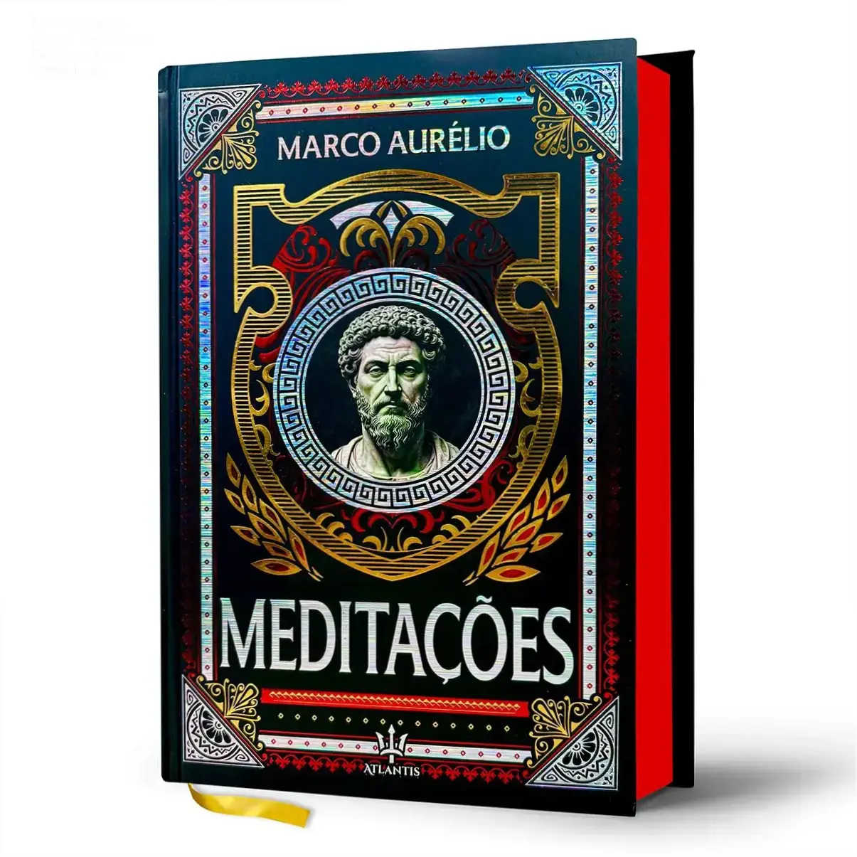 meditacoes marco aurelio edicao luxo capa dura hot stamping Meditações Marco Aurélio: Como Praticar Estoicismo Diário (Edição Luxo) Edição luxo de Meditações de Marco Aurélio com capa dura, hot stamping e lateral artística tie-dye