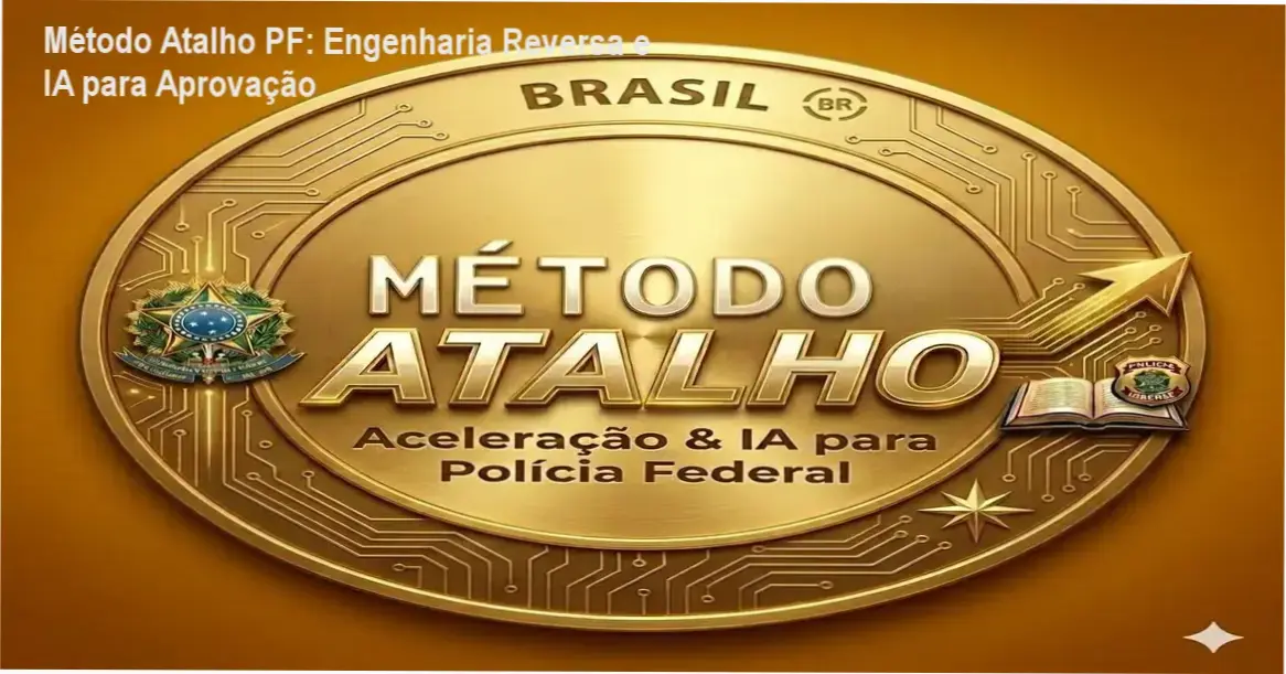 Interface do Método Atalho para Agente da Polícia Federal demonstrando o sistema de Engenharia Reversa e IA
